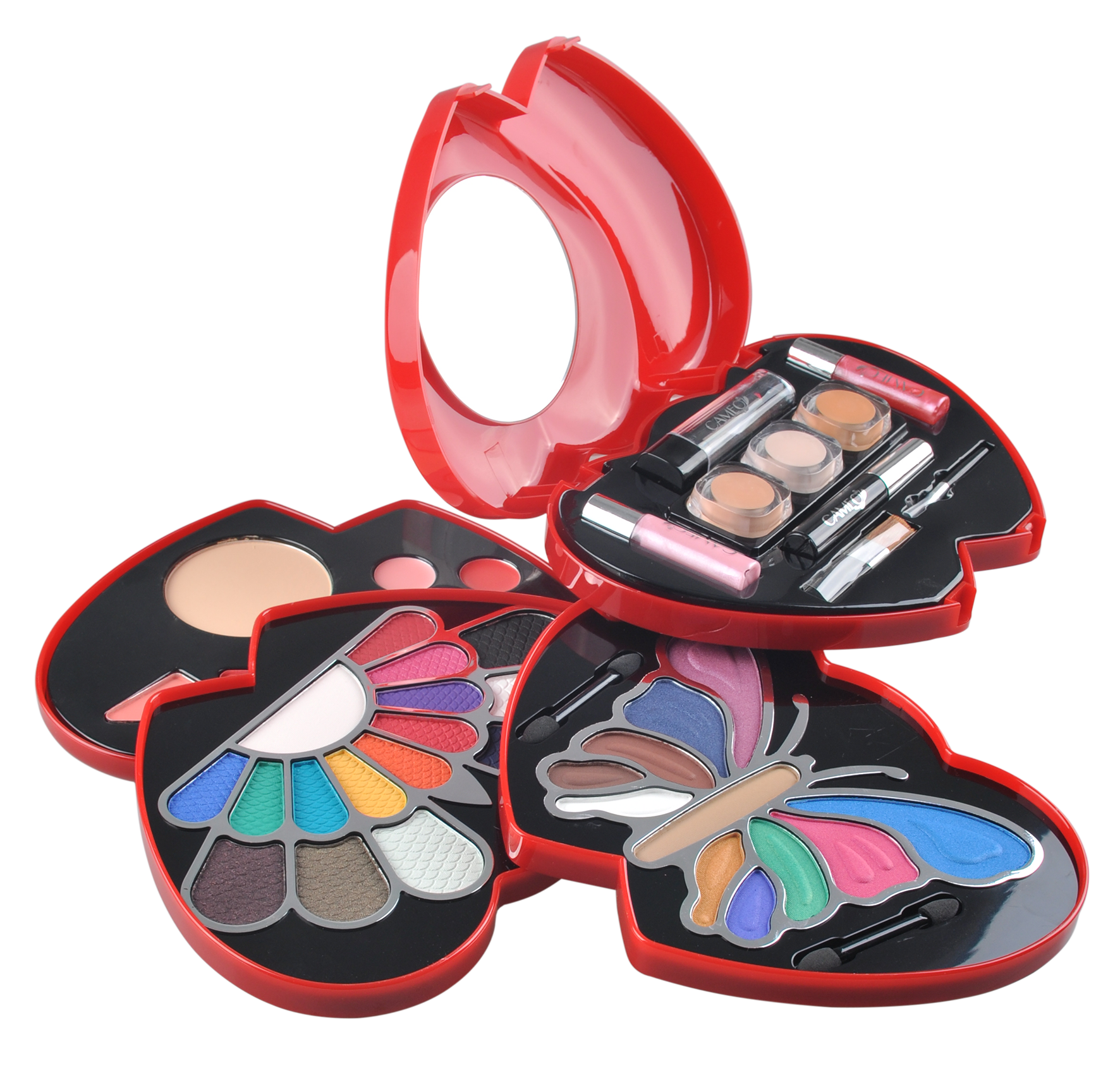 RED DOUBLE HEART GLAMOUR GIRL MAKEUP COLOR KIT